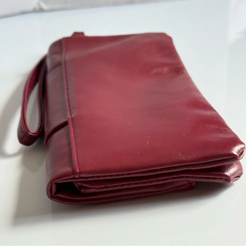 Elegant Red Soft Clutch Wallet Hand Purse